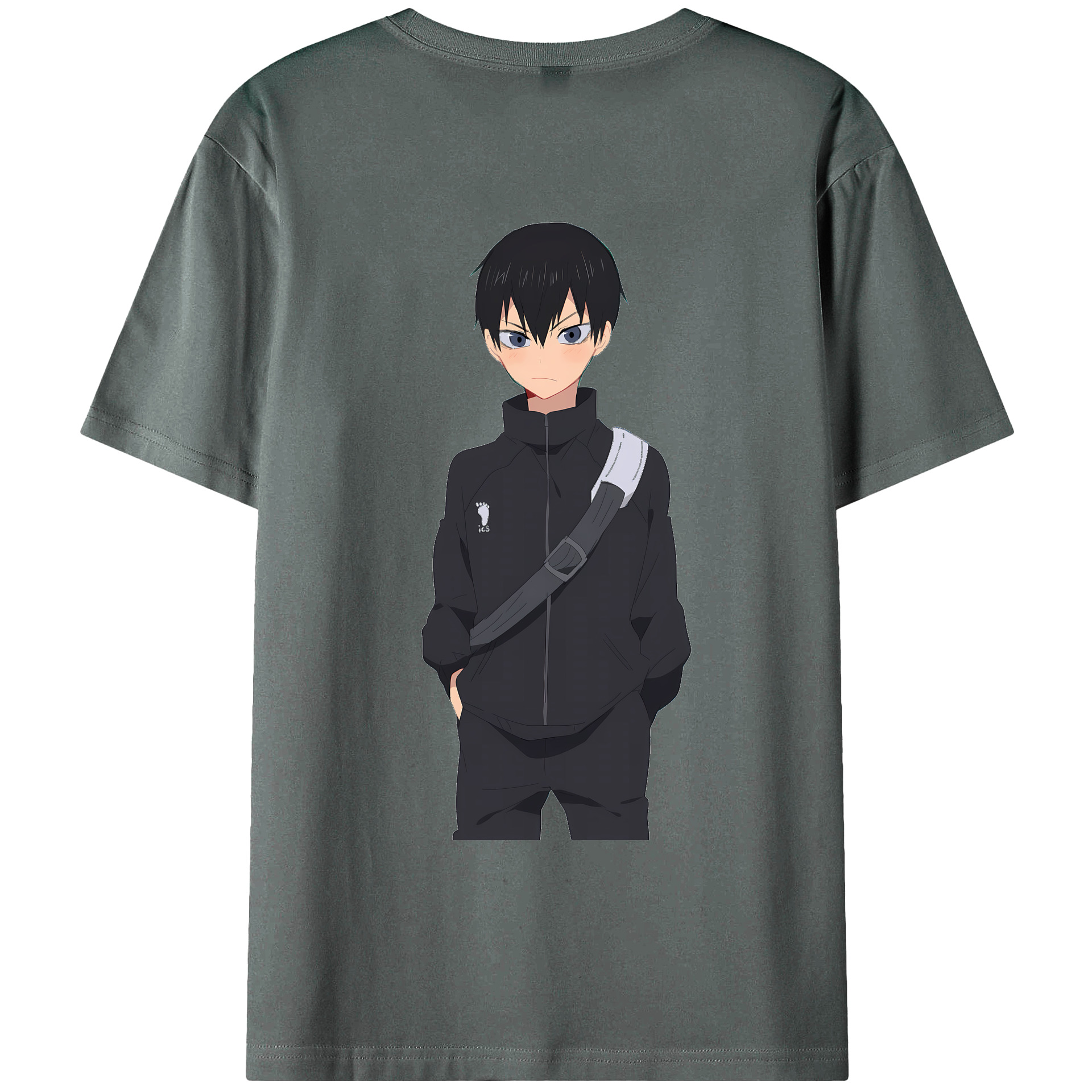 （画像用） ハイキュー!! Haikyu!! 綿100％ メンズ半袖Tシャツ（バックプリント） 通気性